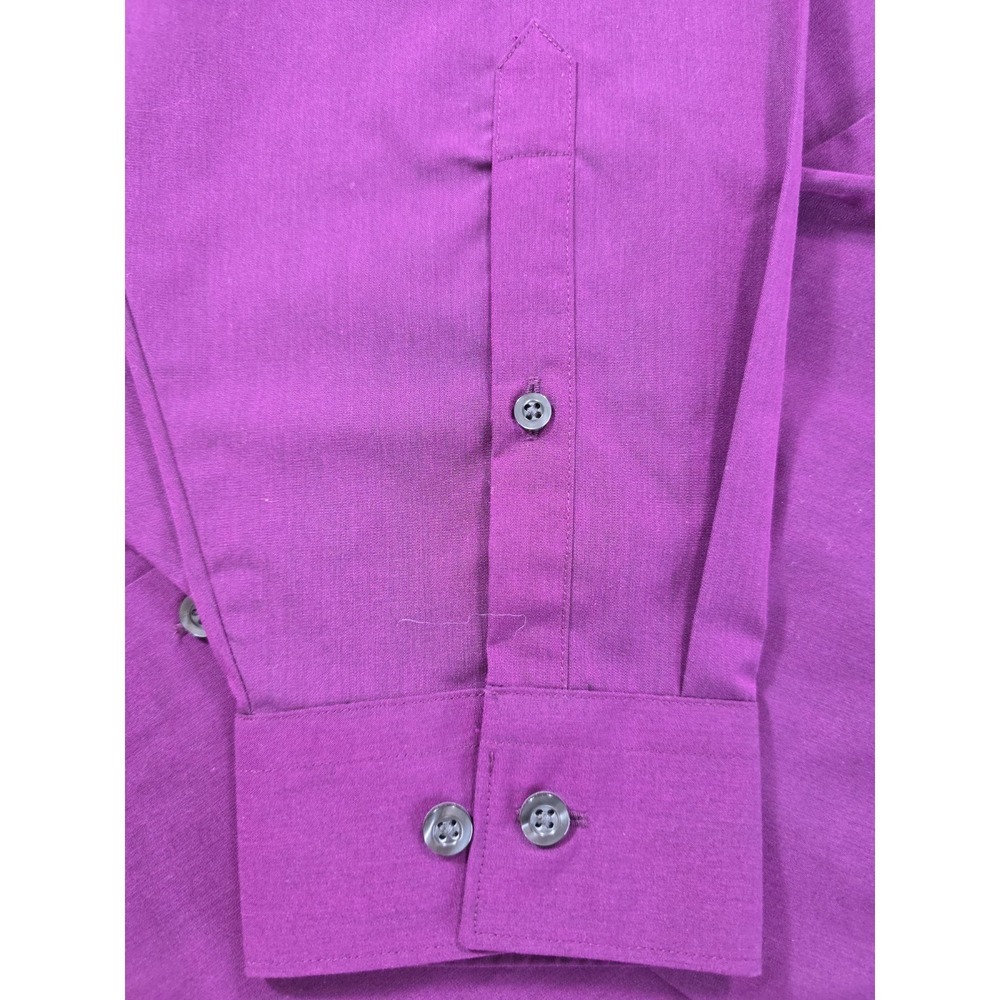 Unlisted Men XL Raspberry Purple Dress Shirt NWT Regular Fit 17-17.5 - Picture 6 of 11